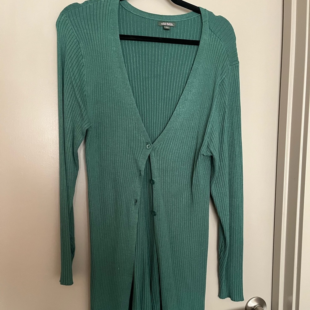 Teal Duster Cardigan